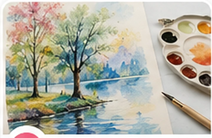 Tranh phong cảnh vẽ màu nước